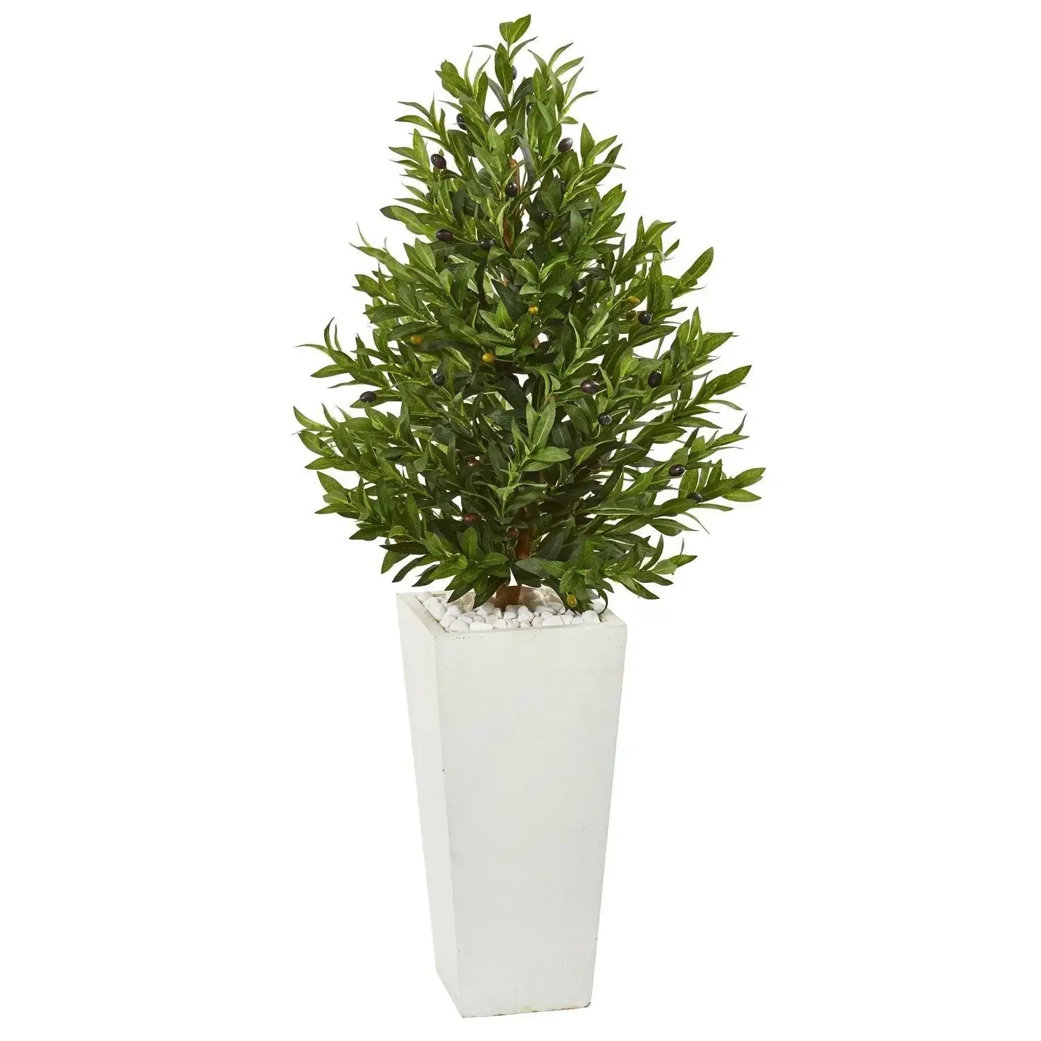 4' Olive Cone Artificial Tree in Planter UV (Indoor/Outdoor)