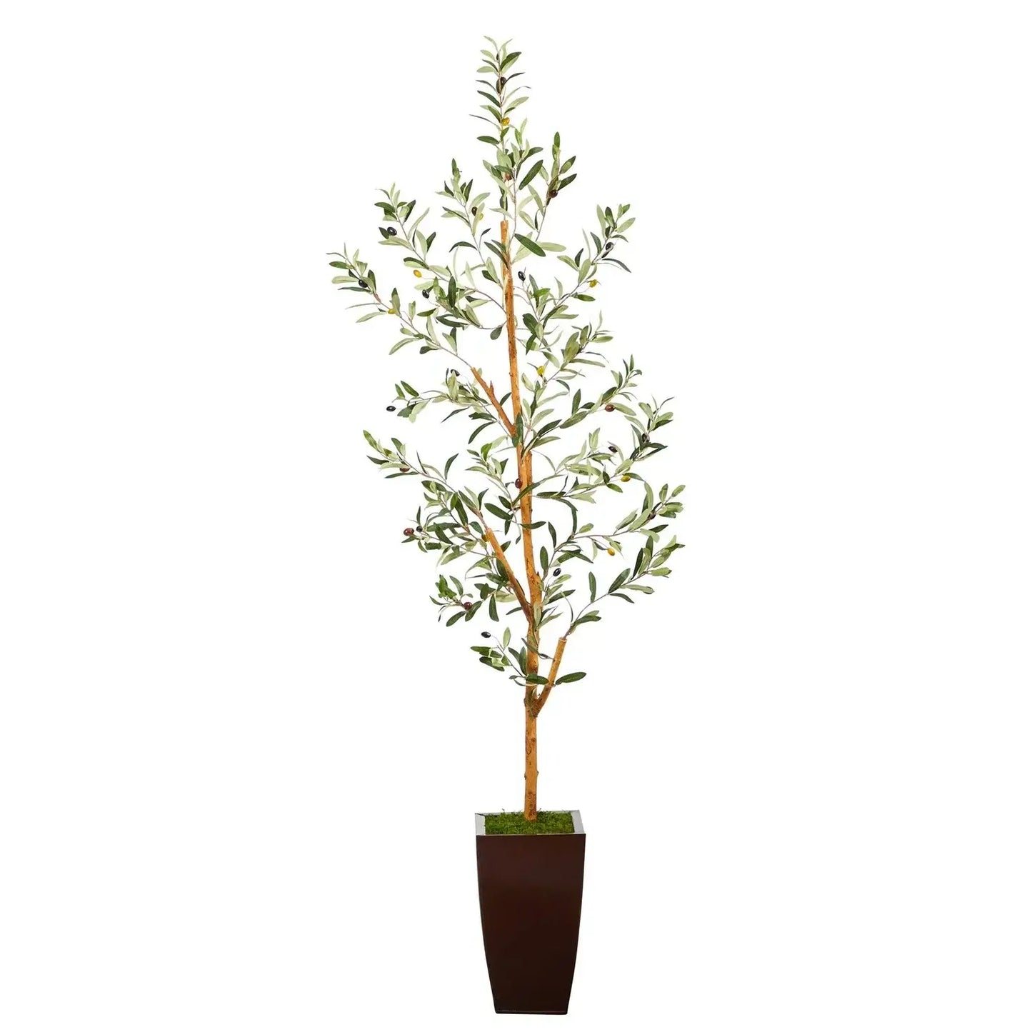 5.5' Olive Artificial Tree in Bronze Metal Planter