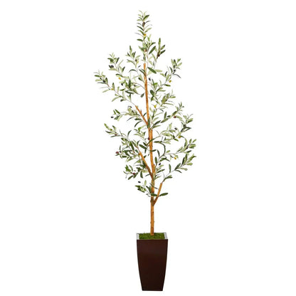 5.5' Olive Artificial Tree in Bronze Metal Planter