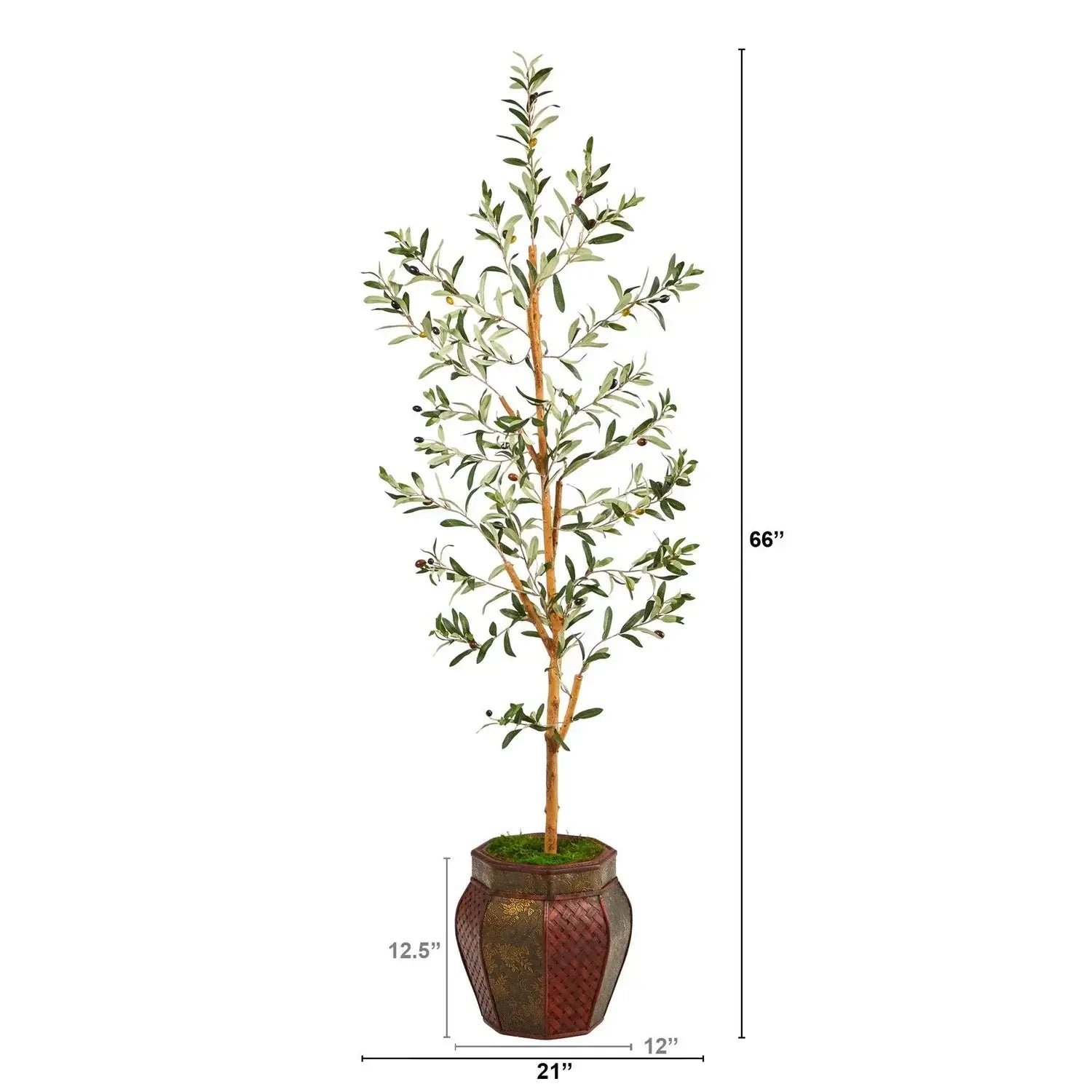 5.5' Olive Artificial Tree in Decorative Planter