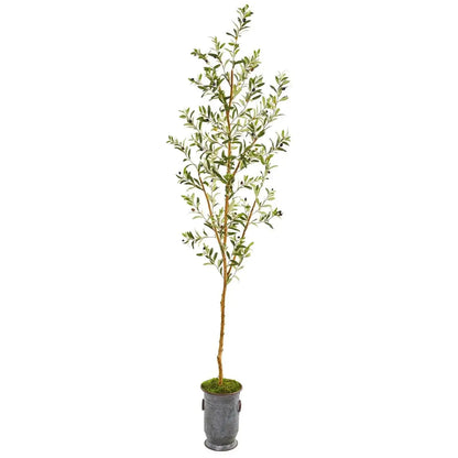 7.5' Olive Artificial Tree in Decorative Planter