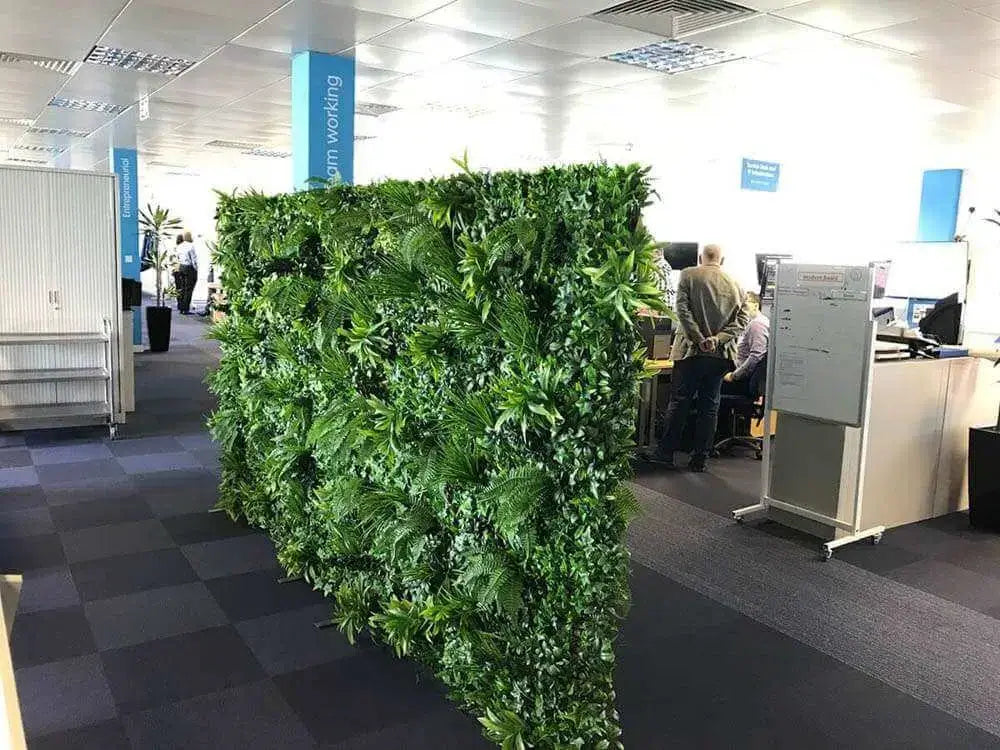 Luxury Green Tropics Artificial Living Wall / Green Wall 40" x 40" 11SQ FT Commercial Grade UV Resistant